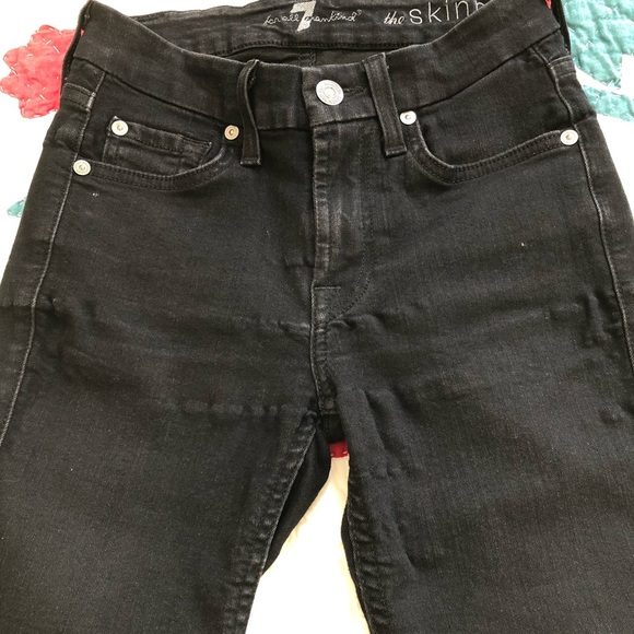 7 for all mankind the skinny black jeans, size24 - Picture 4 of 6
